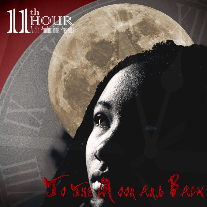 To the Moon and Back: A black girl's profile in front of the moon